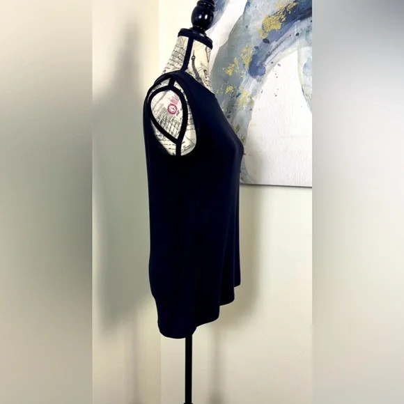 Athleta chic Black Sleeveless  lined with Nylon Tank Top Size Small - Picture 2 of 9